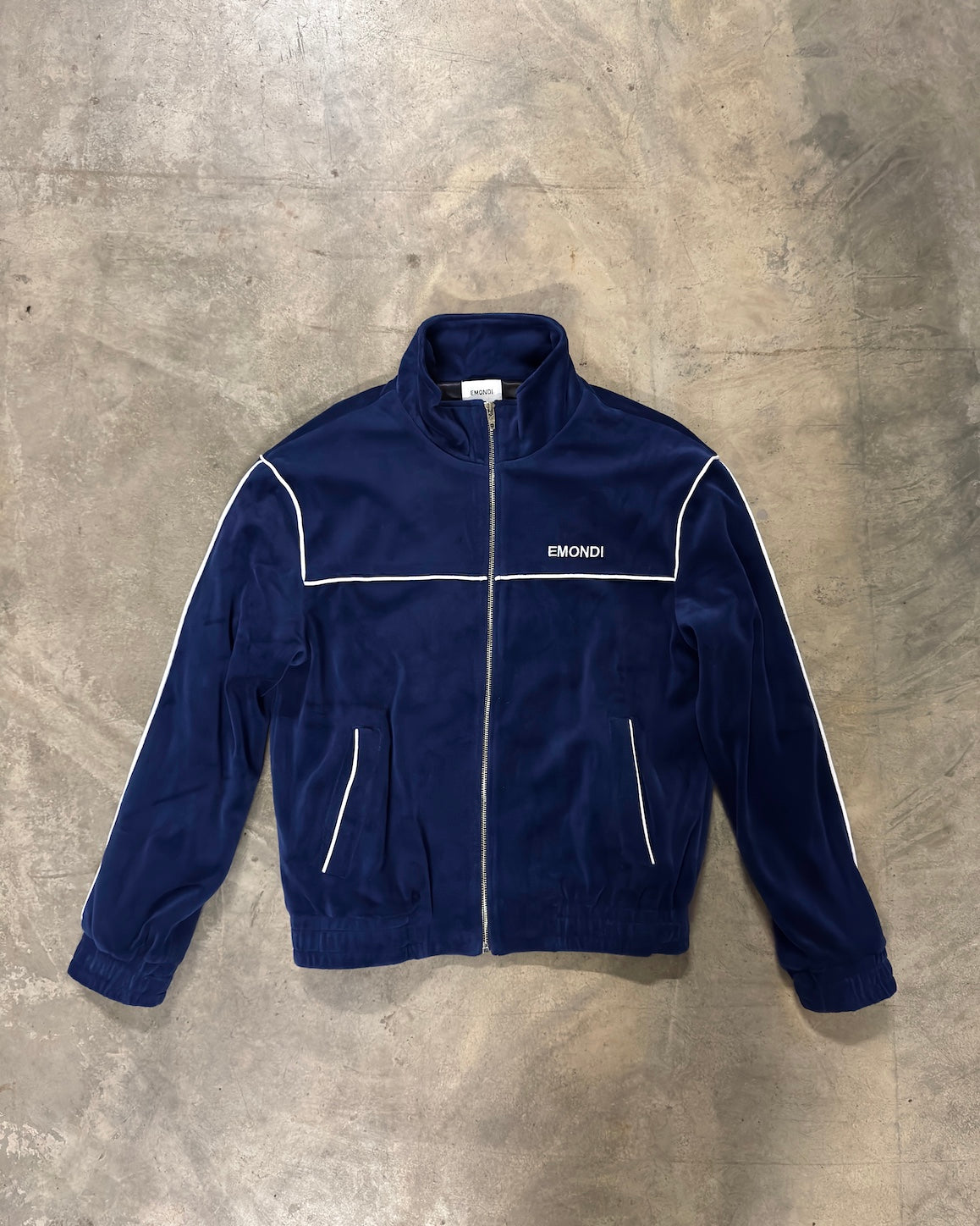 Royal Blue Velour Track Jacket
